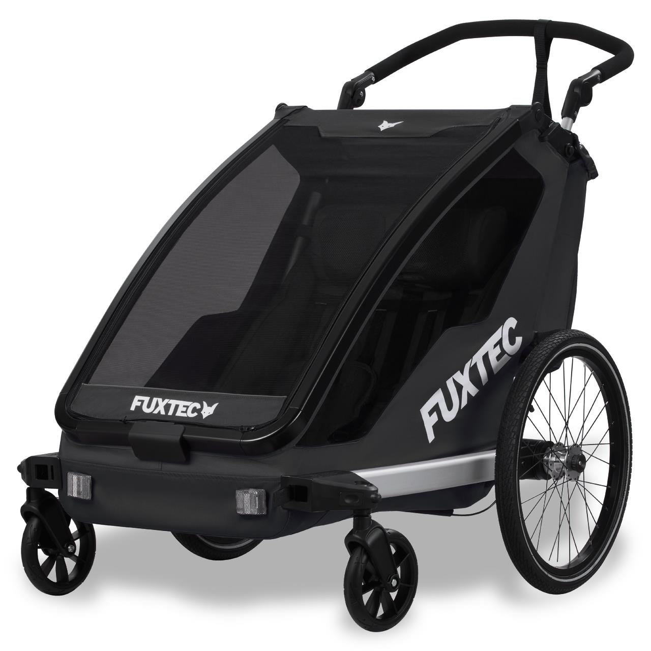 Rimorchio Per Bici Fuxtec Sportfux FX-FA1 - 2 Posti, Pieghevole | Convertibile In Passeggino - Foto 6
